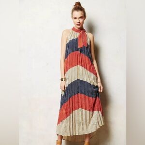 anthropologie Dear Creatures Ashbury polka dot Maxi Missing bow Size XS